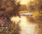 路易斯 阿斯顿 奈特 : Spring Blossoms along a Meandering River